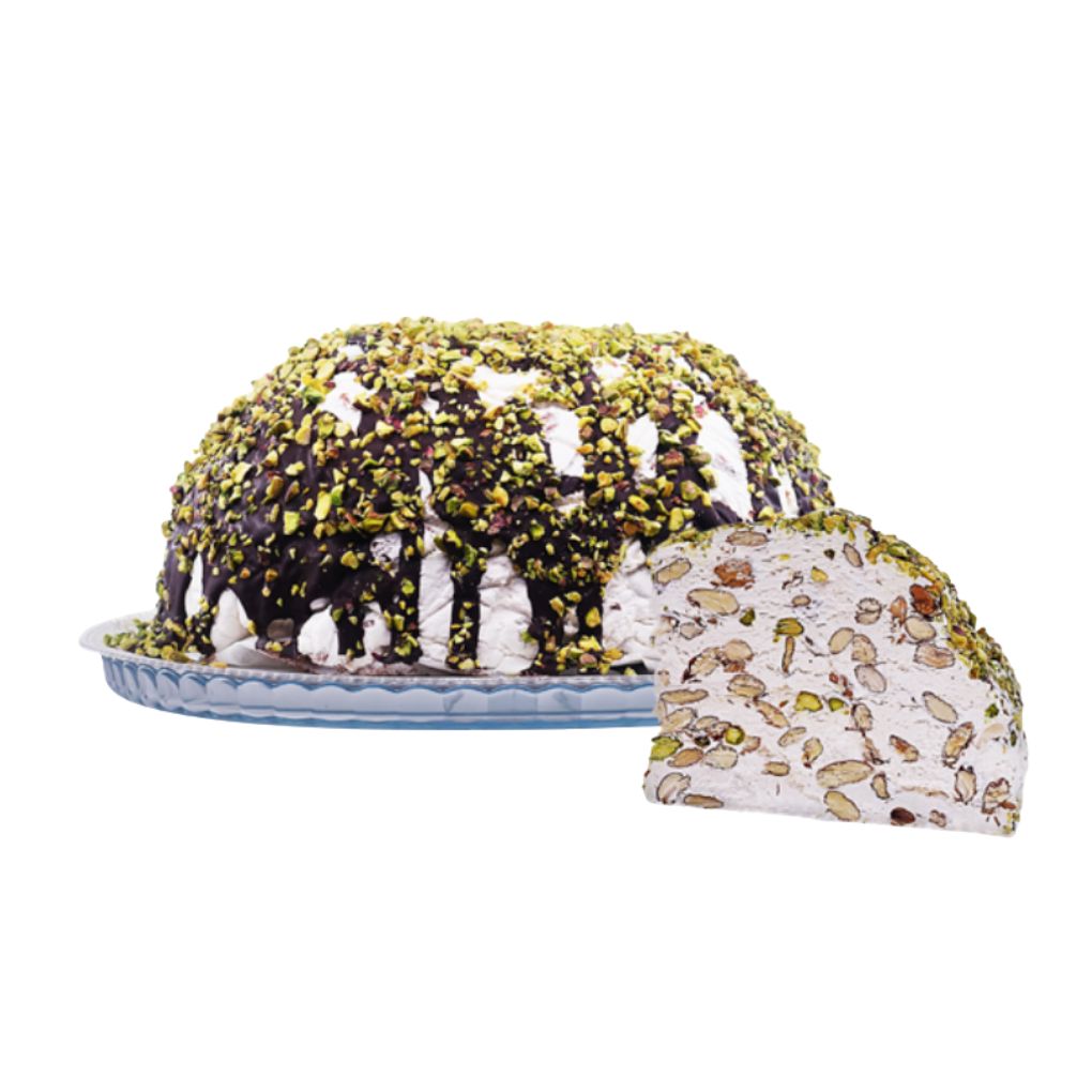 Sara Dolciaria Pistachio & Dark Chocolate Torrone Cake, 20 Slices 1