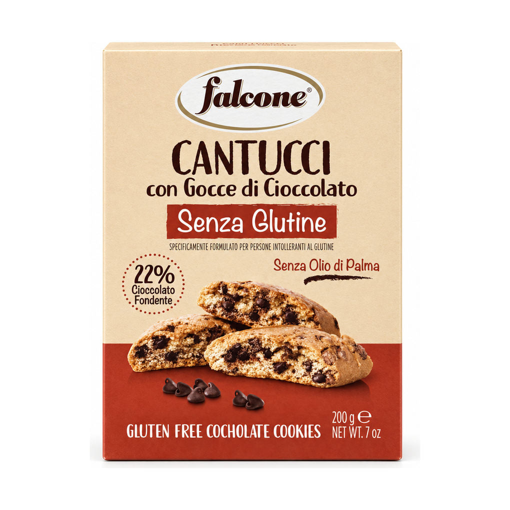 Falcone Gluten-Free Cantucci Cookies with Chocolate Chip 1