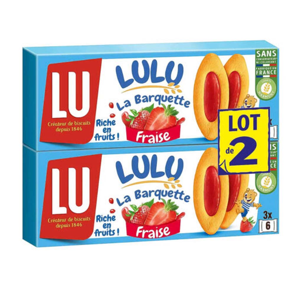LU French Strawberry Soft Biscuits Barquette 4.2 oz x 2 1