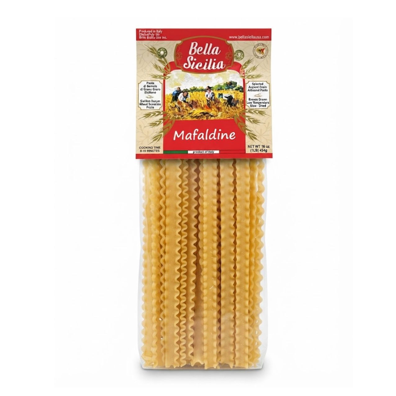 Bella Sicilia Mafaldine, 100% Sicilian Wheat 1