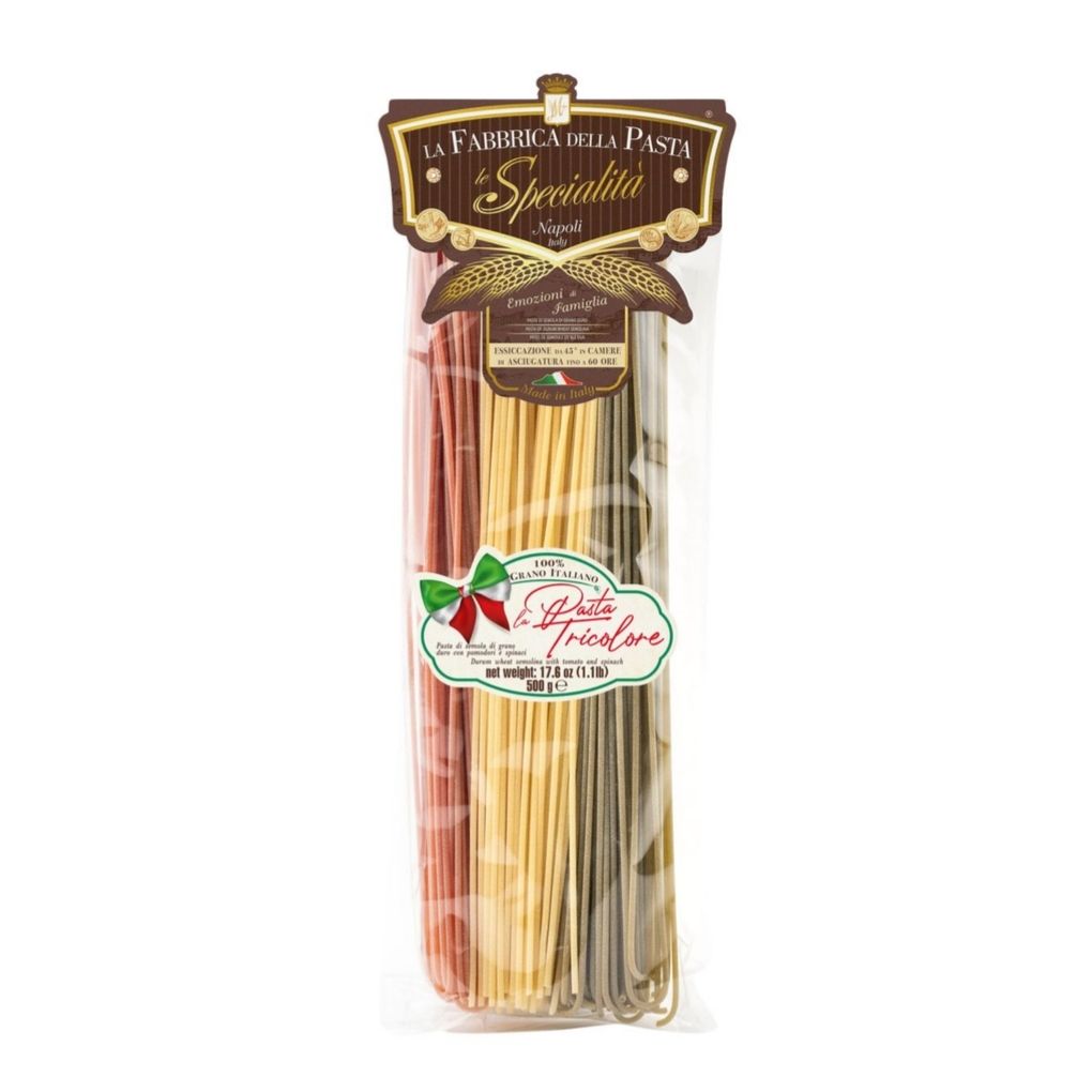 La Fabbrica Della Pasta Tricolore Spaghetti with Spinach and Tomato 1
